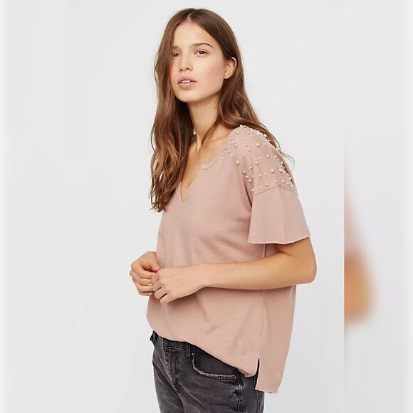 We The Free - Free People Dress It Up Tee - Pink - Picture 4 of 13